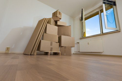 Protective wrapping and furniture handling during an office move in Kilburn