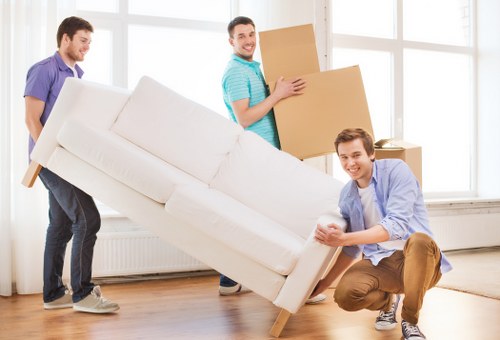 Commercial relocation loading process in a busy Kilburn street