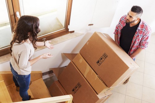 Loading furniture and boxes for a Kilburn flat move