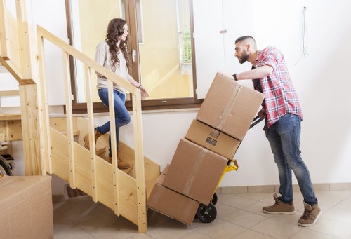 Transport and loading service with furniture in a van