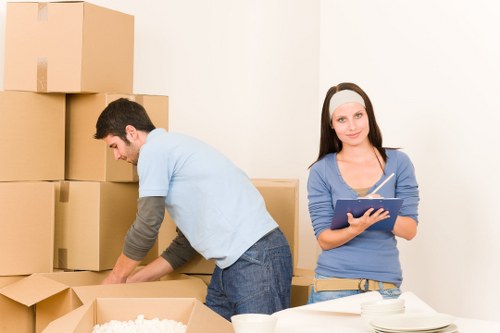 Packed student belongings ready for local removal