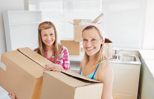 Selection of moving cartons, tape, and protective wrap for local customers